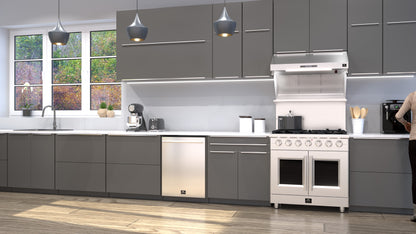 Forno Galiano 36-Inch Freestanding French Door Gas Range, 6 Burners, Convection Oven, Energy Efficient - Forno Appliances