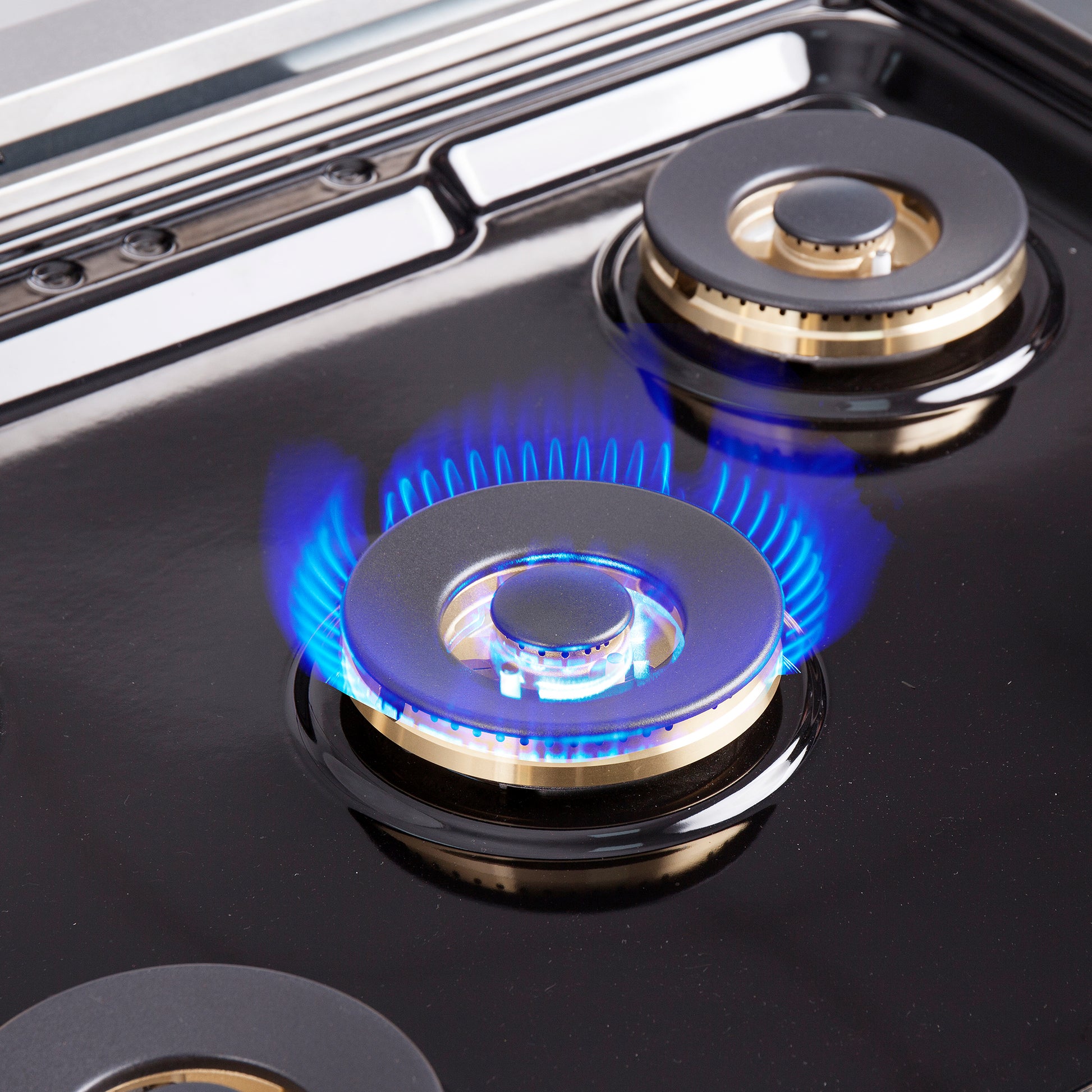 Cuisinière à gaz Forno Capriasca autoportante de 30 pouces à double porte, 4 brûleurs, four à convection, économe en énergie - Forno Appliances