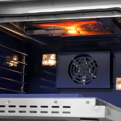 Forno Capriasca cuisinière à gaz 48 pouces autoportante à portes françaises, 8 brûleurs, four à convection, écoénergétique - Forno Appliances
