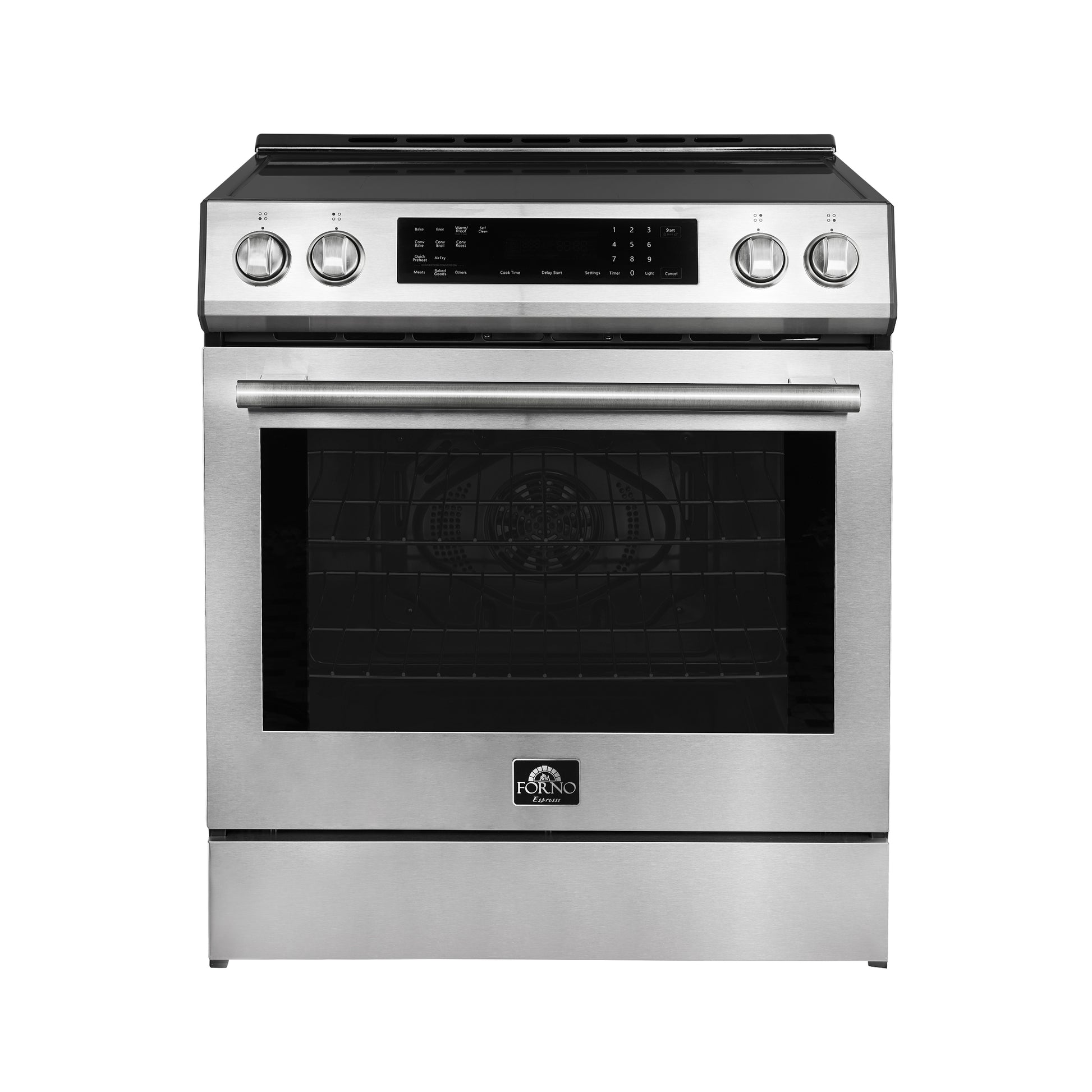 FORNO 2-Piece SS Kitchen Bundle - 30" Induction Range and 31" Bottom Freezer Refrigerator - Forno Appliances