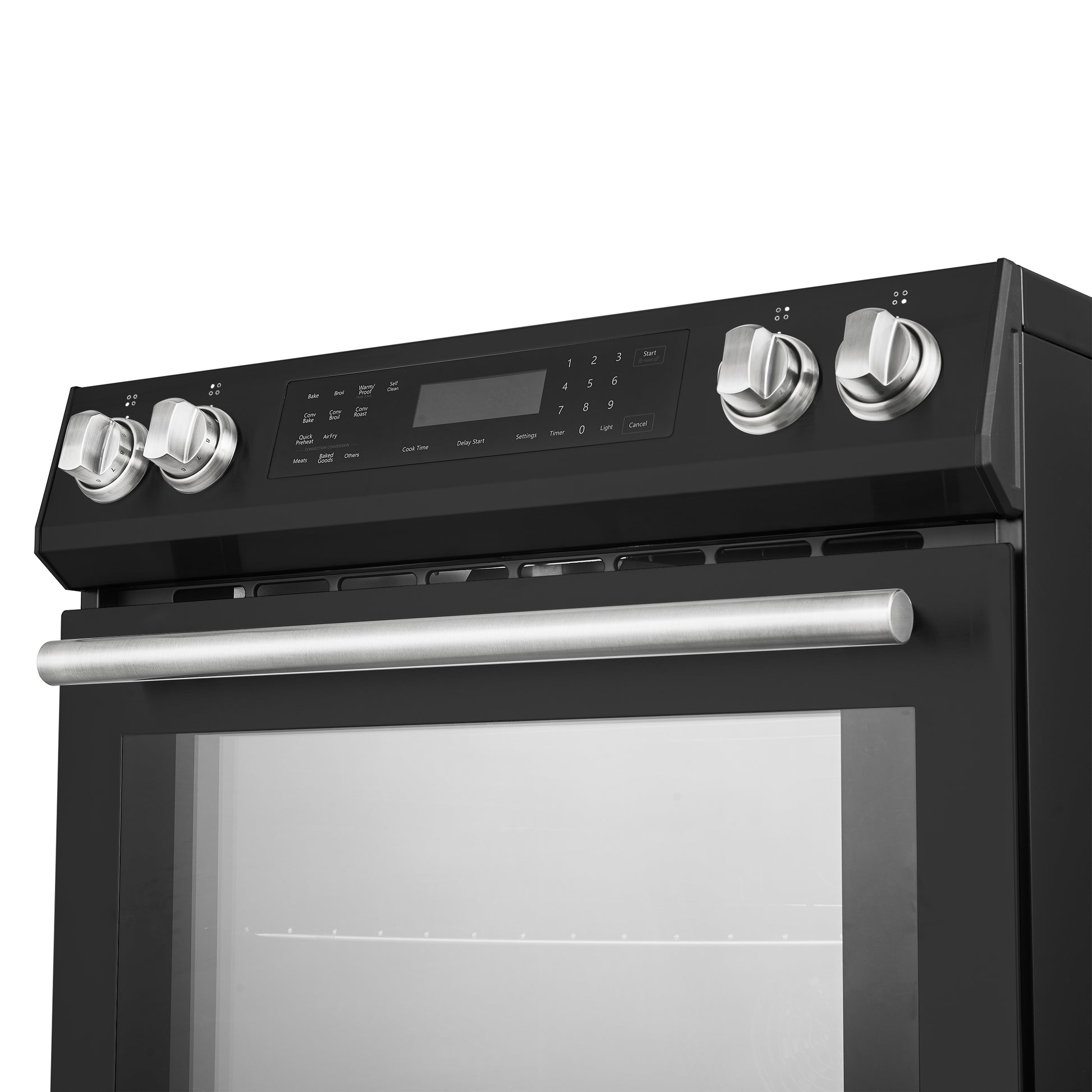 Forno Donatello Espresso 30-Inch Slide-In Black Induction Range, Convection Oven, 5 Cooking Zones, Touch Control Panel - Forno Appliances