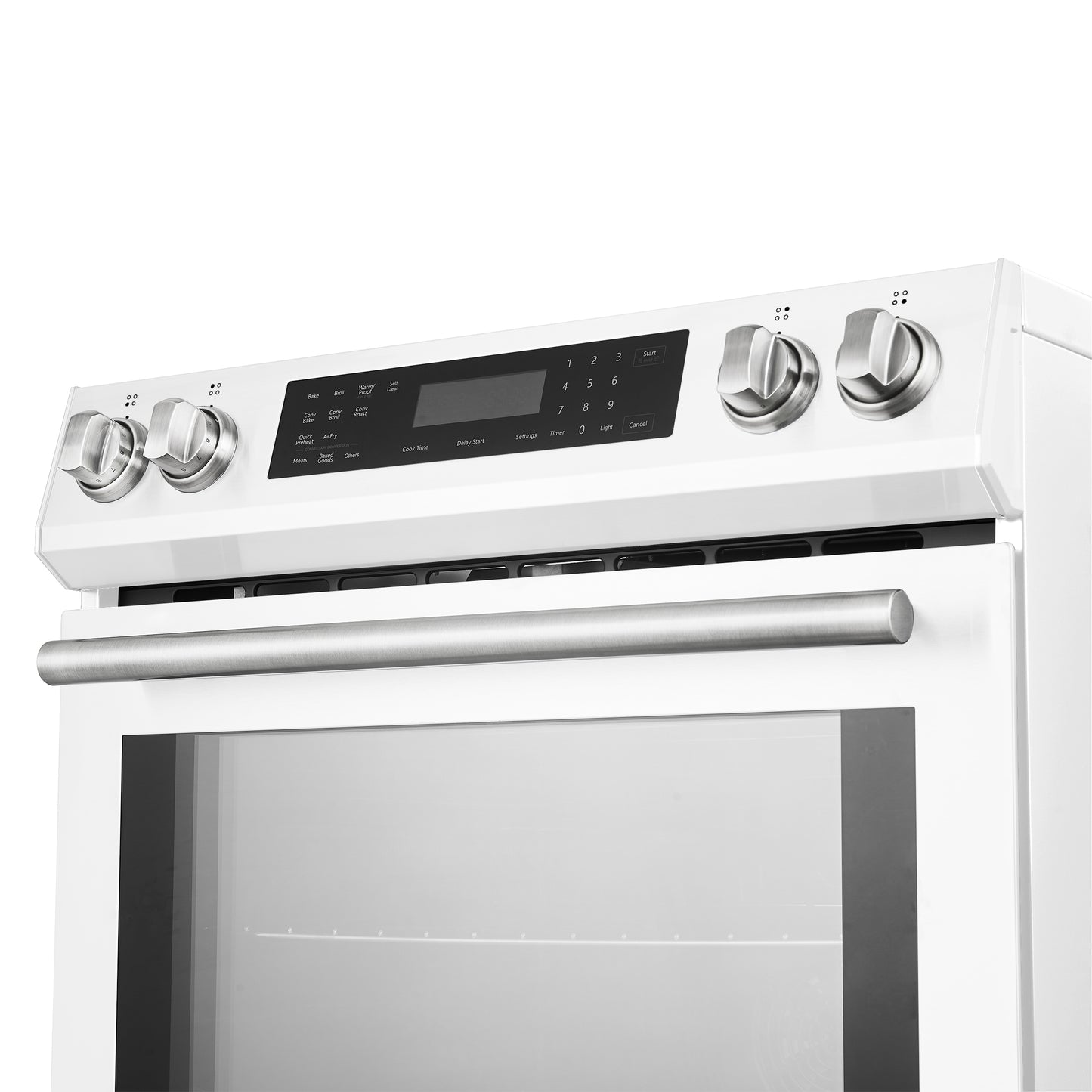 Forno Donatello Espresso 30-Inch Slide-In White Induction Range, Convection Oven, 5 Cooking Zones, Touch Control Panel - Forno Appliances