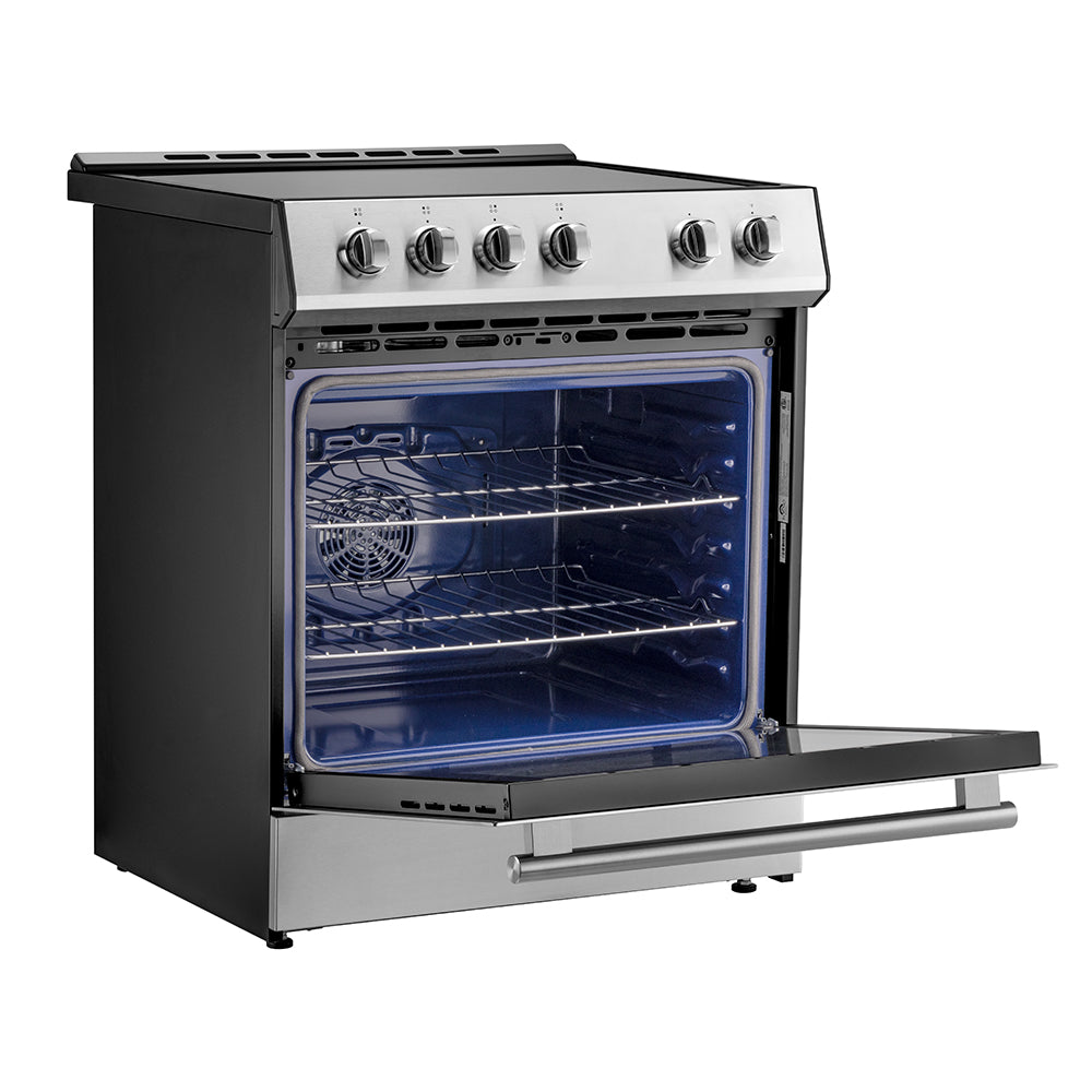 FORNO 2-Piece SS Kitchen Bundle - 30" Induction Range and 36" Bottom Freezer Refrigerator - Forno Appliances