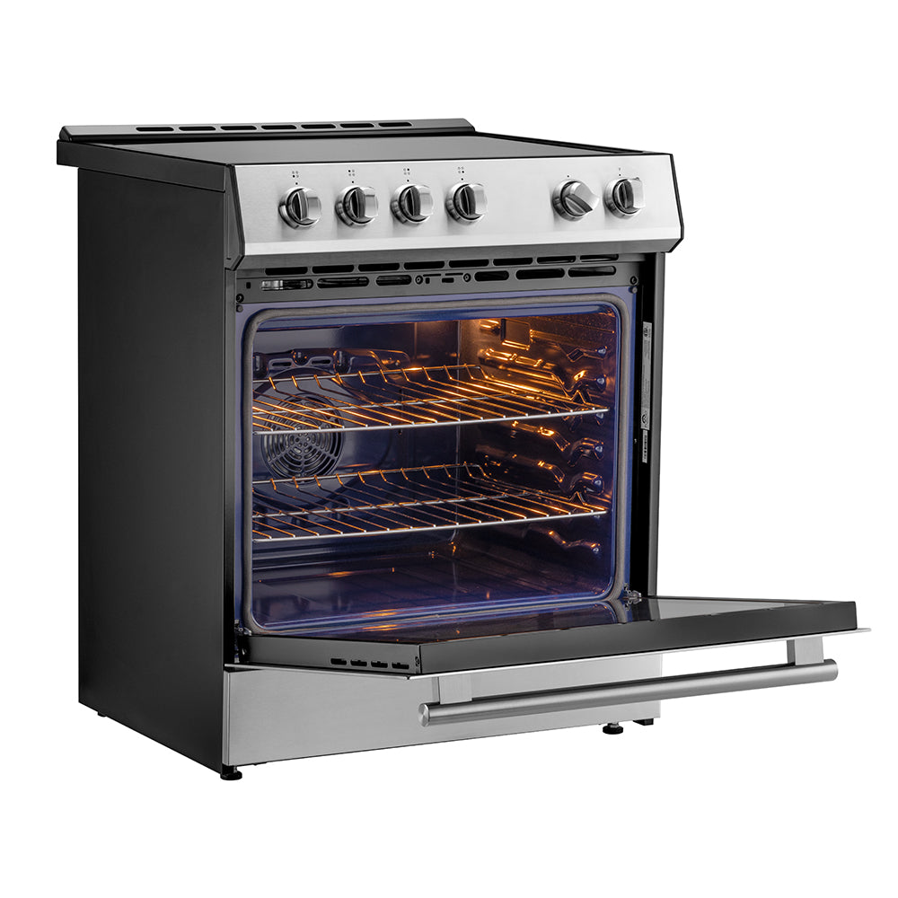 FORNO 2-Piece SS Kitchen Bundle - 30" Induction Range and 36" Bottom Freezer Refrigerator - Forno Appliances