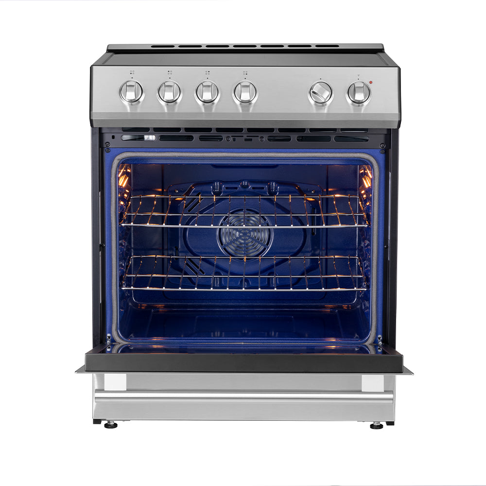 FORNO 2-Piece SS Kitchen Bundle - 30" Induction Range and 36" Bottom Freezer Refrigerator - Forno Appliances