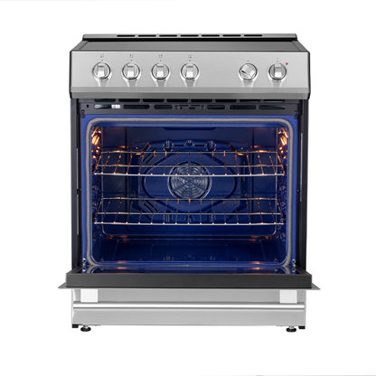 FORNO 2-Piece SS Kitchen Bundle - 30" Induction Range and 36" Bottom Freezer Refrigerator - Forno Appliances