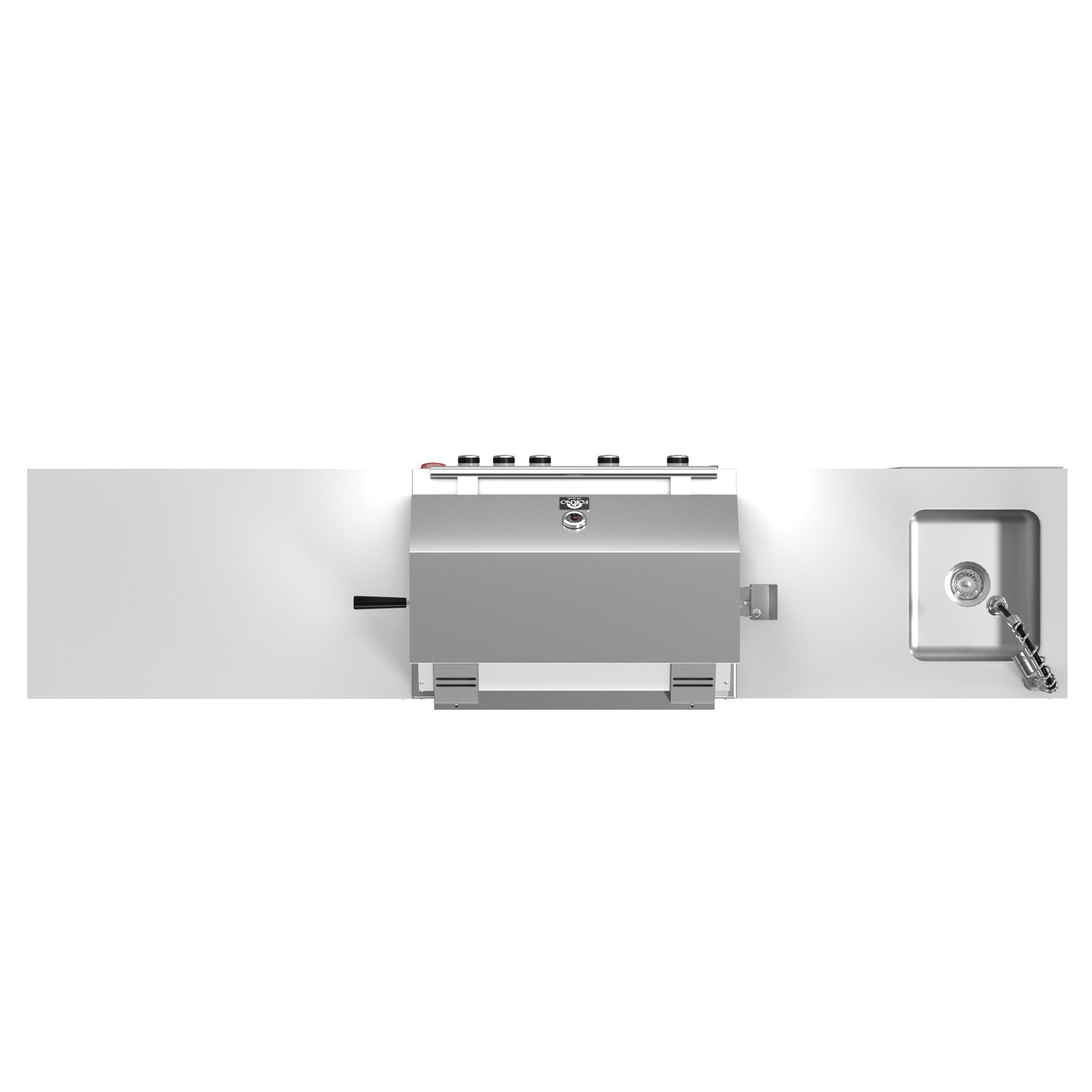 FORNO Bulnes 30-Inch BBQ, 60,000 BTU, 3 Burners with Sear & Rotisserie Infrared Burners, Stainless Steel Outdoor Kitchen with 1.8 cu.ft. Beverage Center & White Sintered Stone Countertops - Forno Appliances