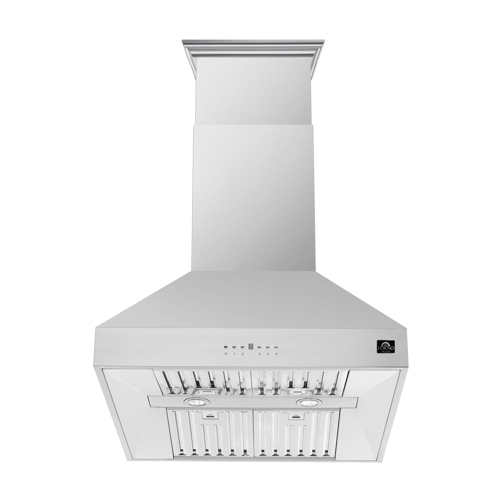 Forno Coppito 30-Inch Island Range Hood, Stainless Steel, LED Lighting, Adjustable Fan Speeds - Forno Appliances