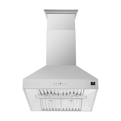 Forno Coppito 30-Inch Island Range Hood, Stainless Steel, LED Lighting, Adjustable Fan Speeds - Forno Appliances