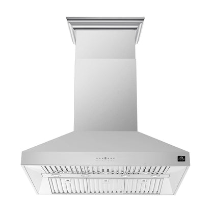 Hotte aspirante îlot Forno Coppito 48 pouces, acier inoxydable, éclairage LED, vitesses de ventilation réglables - Forno Appliances