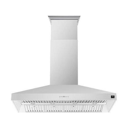 Forno Coppito 60-Inch Island Range Hood, Stainless Steel, LED Lighting, Adjustable Fan Speeds - Forno Appliances