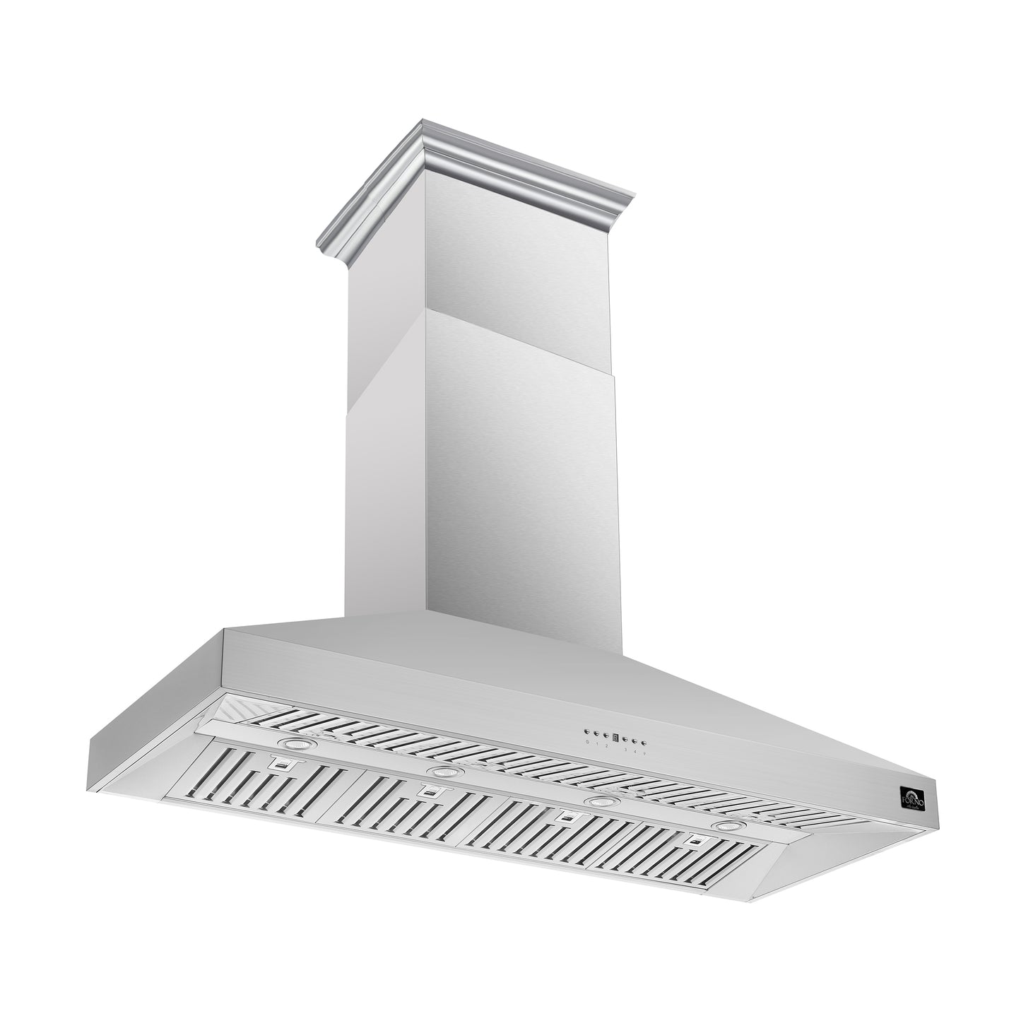 Forno Coppito 60-Inch Island Range Hood, Stainless Steel, LED Lighting, Adjustable Fan Speeds - Forno Appliances