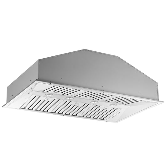 Forno Altilia 48-Inch Insert Range Hood, Stainless Steel, LED Lighting, Baffle Filters - Forno Appliances