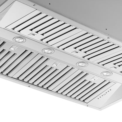 Forno Altilia 48-Inch Insert Range Hood, Stainless Steel, LED Lighting, Baffle Filters - Forno Appliances