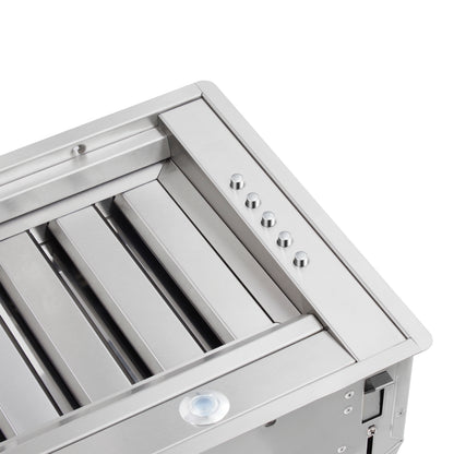 Forno Frassanito 48-Inch Recessed Range Hood, Stainless Steel Baffle Filters, LED Lighting - Forno Appliances