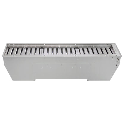 Forno Frassanito 48-Inch Recessed Range Hood, Stainless Steel Baffle Filters, LED Lighting - Forno Appliances
