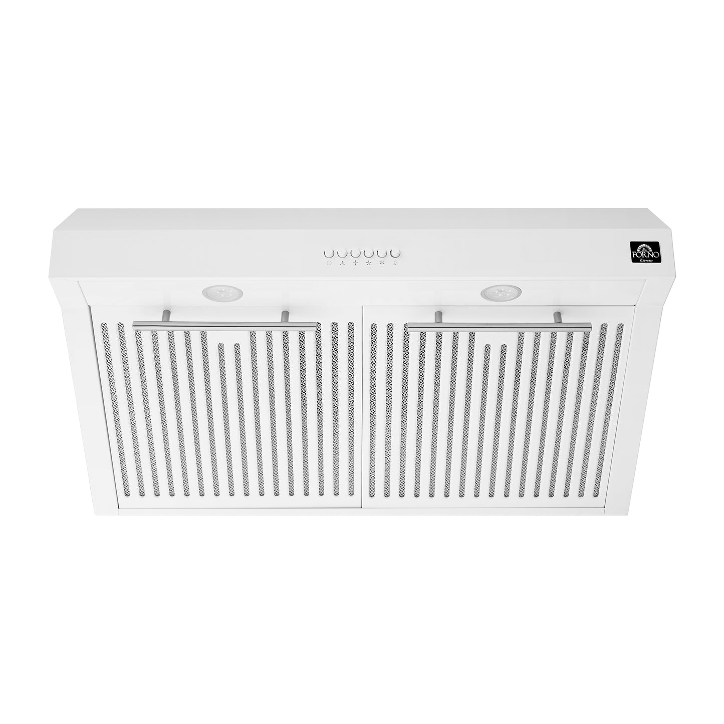 Forno Bari Espresso 30-Inch Under Cabinet Range Hood, White, 600 CFM, LED Lighting, Dishwasher-Safe Baffle Filters, 3-Speed Fan Control - Forno Appliances