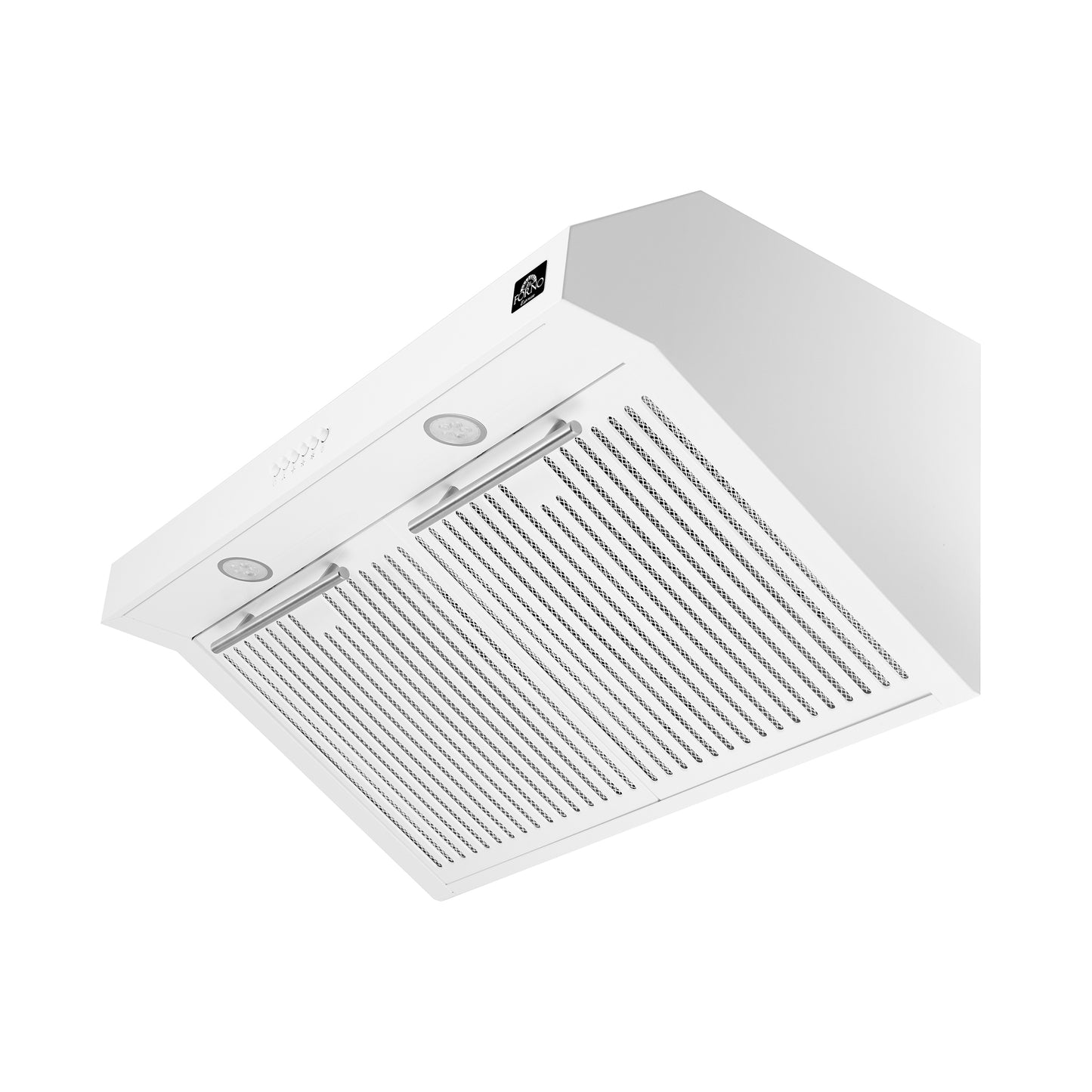 Forno Bari Espresso 30-Inch Under Cabinet Range Hood, White, 600 CFM, LED Lighting, Dishwasher-Safe Baffle Filters, 3-Speed Fan Control - Forno Appliances