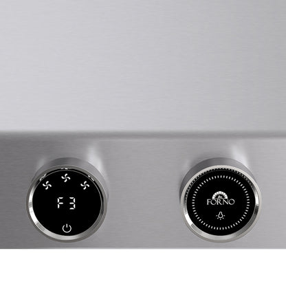 Forno Biagio 48-Inch Wall Mounted Range Hood, Stainless Steel, Heavy Duty - Forno Appliances