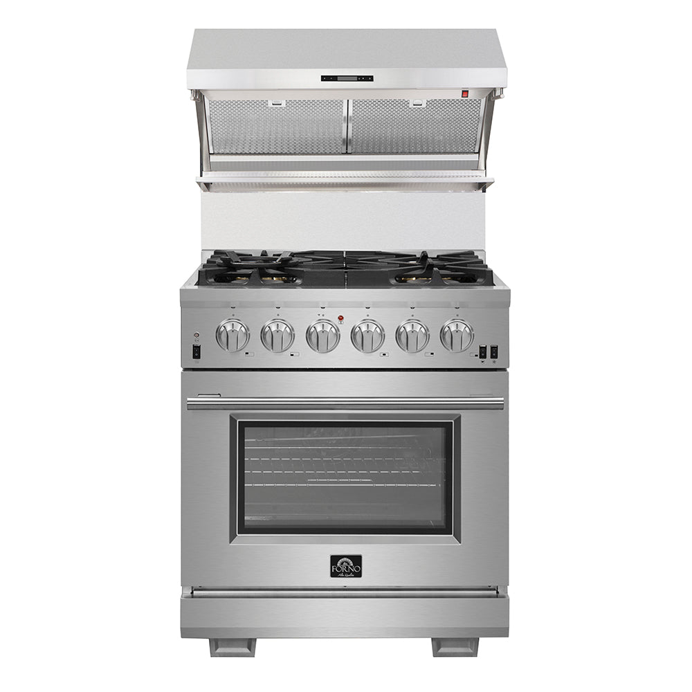 Forno Savona 30-Inch Wall Mount Range Hood, Hybrid Filters, Backsplash Included - Forno Appliances