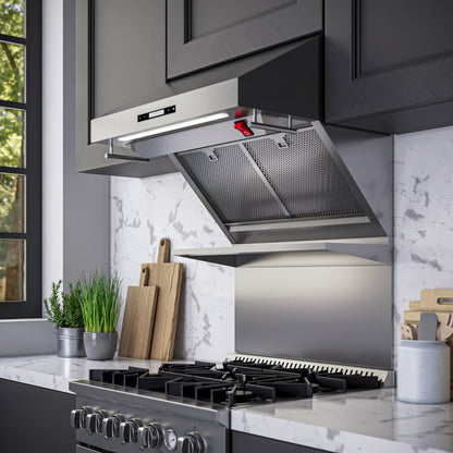 Forno Savona 30-Inch Wall Mount Range Hood, Hybrid Filters, Backsplash Included - Forno Appliances