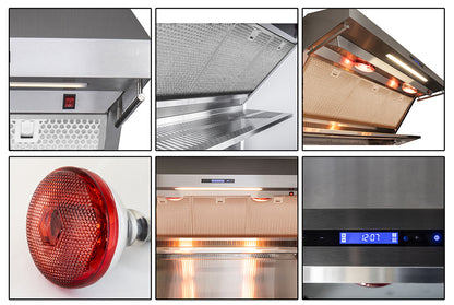 Forno Savona 36-Inch Wall Mount Range Hood, Hybrid Filters, Backsplash Included - Forno Appliances