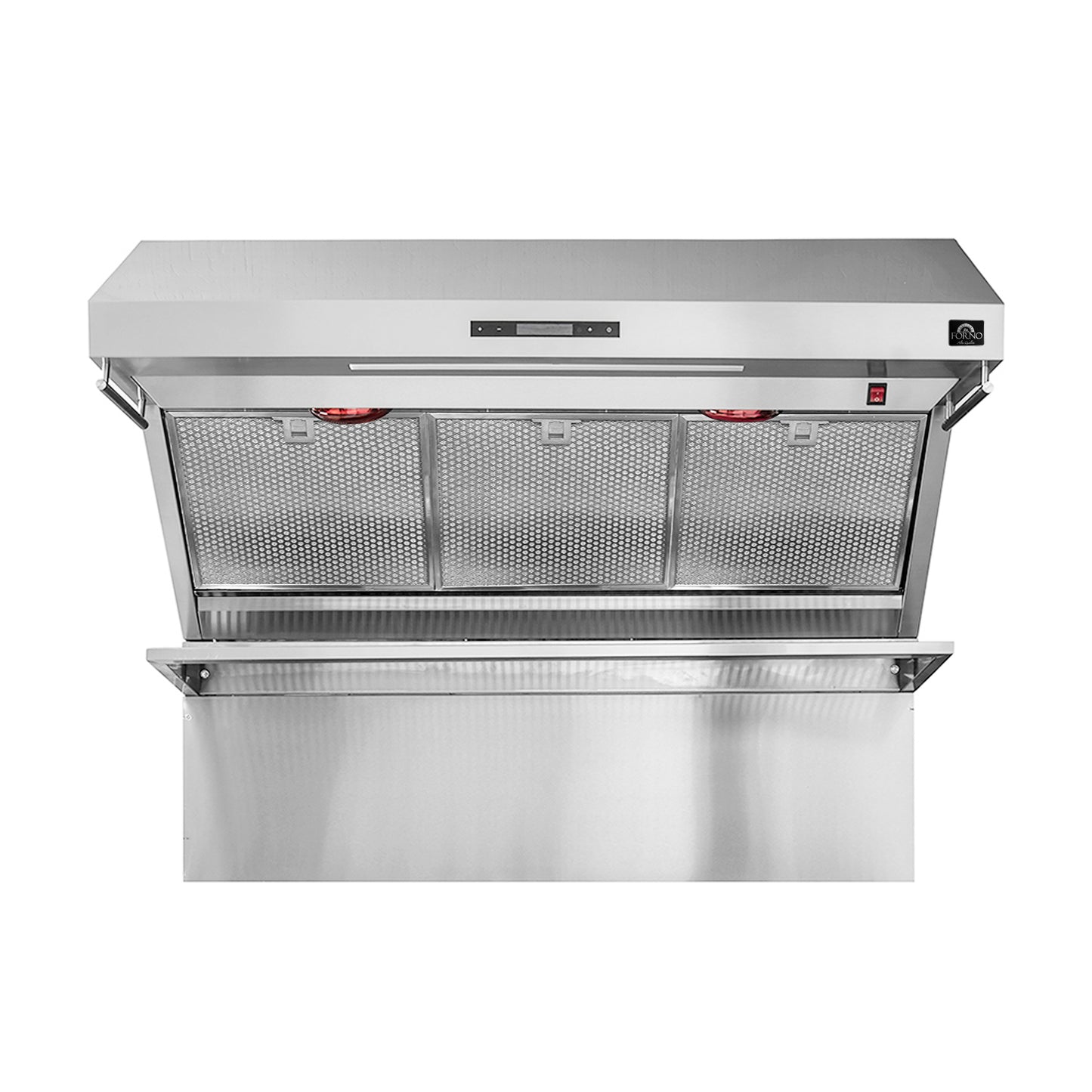 FORNO Premium 3-Piece Kitchen Bundle - FORNO Galiano 48" Freestanding Gas Range, FORNO Rizzuto 60" W. Dual Combo Convertible Refrigerator, FORNO 48" Wall Mount Range Hood - FBDL-018-02US - Forno Appliances