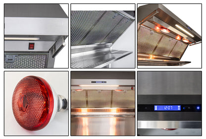 Forno Savona 48-Inch Wall Mount Range Hood, Hybrid Filters, Backsplash Included - Forno Appliances