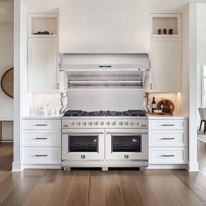 Forno Savona 60-Inch Wall Mount Range Hood, Hybrid Filters, Backsplash Included - Forno Appliances