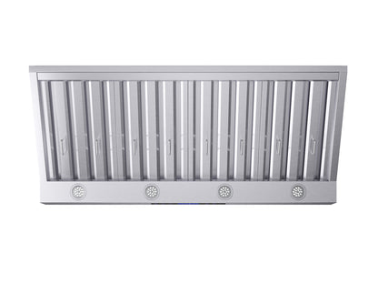 Forno Palazzo 48-Inch Wall Mounted Range Hood, Stainless Steel, Heavy Duty Baffle Filters, Remote Control - Forno Appliances