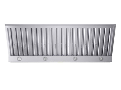 Forno Palazzo 60-Inch Wall Mounted Range Hood, Stainless Steel, Heavy Duty Baffle Filters, Remote Control - Forno Appliances