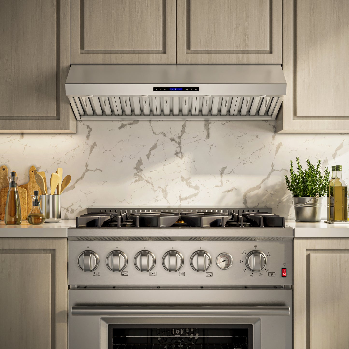 Forno Palazzo 60-Inch Wall Mounted Range Hood, Stainless Steel, Heavy Duty Baffle Filters, Remote Control - Forno Appliances