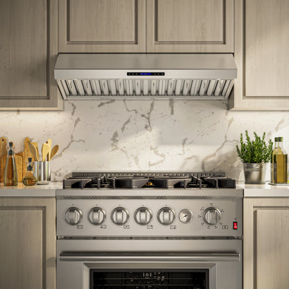 Forno Palazzo 60-Inch Wall Mounted Range Hood, Stainless Steel, Heavy Duty Baffle Filters, Remote Control - Forno Appliances