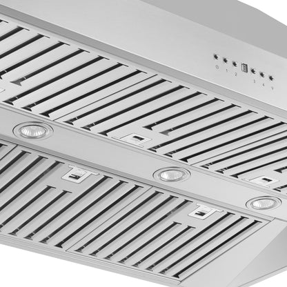 Forno Orvieto 48-Inch Wall Mount Range Hood, LED Lighting, Heavy Duty, Stainless Steel - Forno Appliances