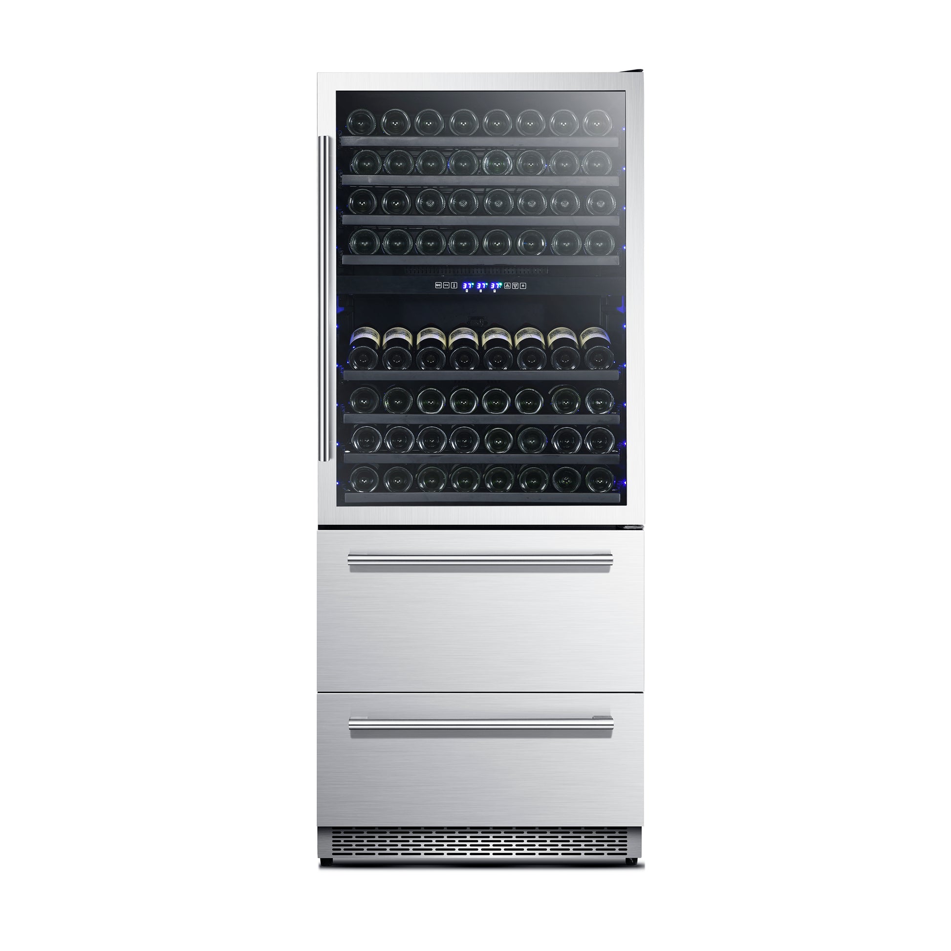Forno Capraia 30-Inch Dual Temperature Zone Wine Cooler, Up to 144 Bottles, Two Refrigerated Drawers, Adjustable Temperature Zones - Forno Appliances