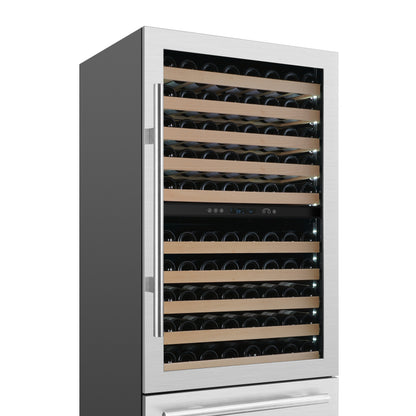 Forno Celano 30-Inch Dual Zone Wine Cooler and Beverage Cooler, 21.3 cu.ft, Stainless Steel - Forno Appliances