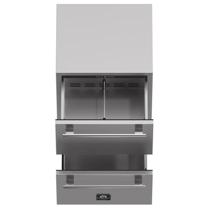 Forno Como 24-Inch Indoor Outdoor Drawer Refrigerator, 4.87 cu.ft, Stainless Steel Interior, Adjustable Shelves, LED Lighting - Forno Appliances