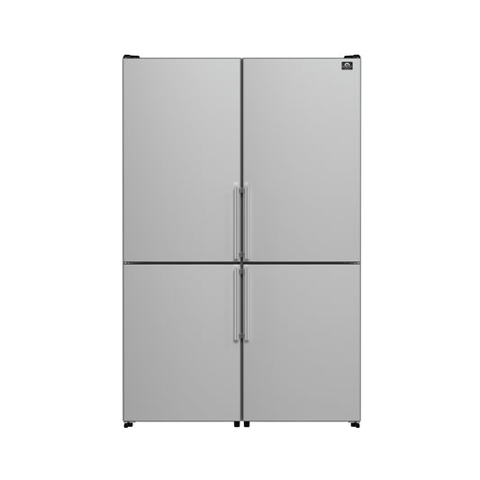 FORNO Premium 2-Piece Kitchen Bundle - Donatello 30" Induction Range, Guardia 46.8" Bottom Freezer Refrigerator - FBDL-008-01CAUS - Forno Appliances