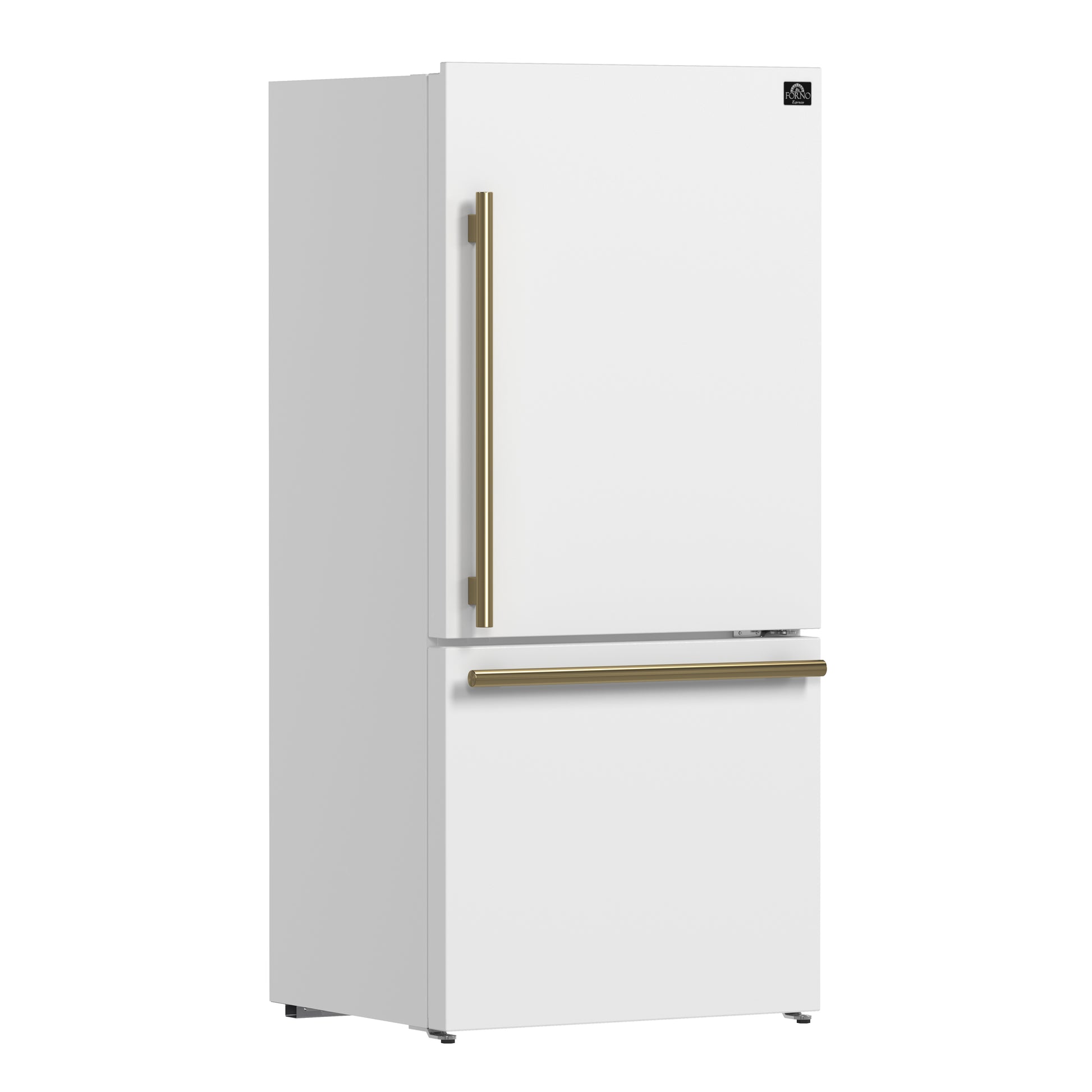 Forno Milano 2-Piece 62-Inch Freestanding Dual Bottom Freezer Refrigerator, White – 34.4 cu.ft, Touch Control, Ice Maker - Forno Appliances