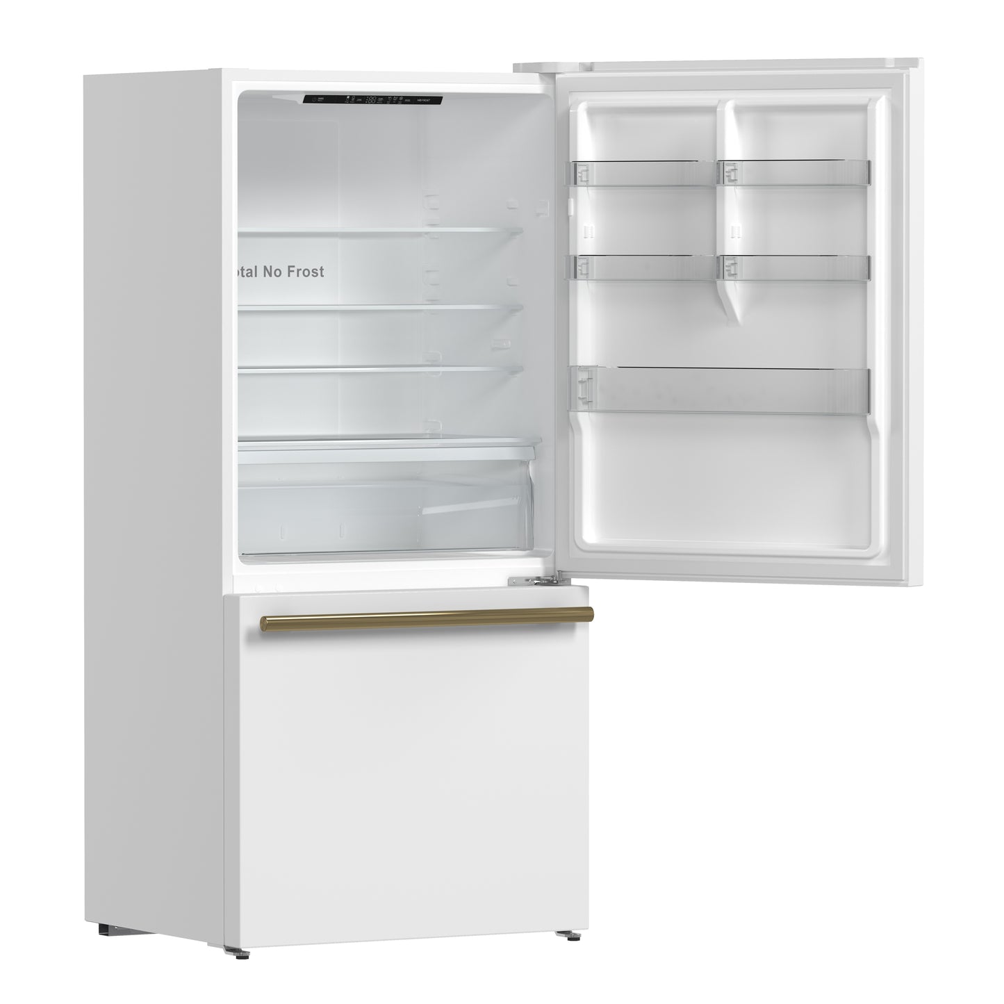 Forno Milano 2-Piece 62-Inch Freestanding Dual Bottom Freezer Refrigerator, White – 34.4 cu.ft, Touch Control, Ice Maker - Forno Appliances