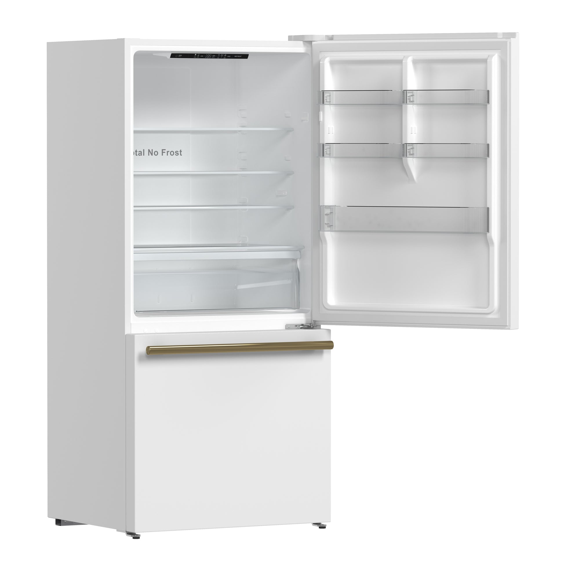 Forno Milano 2-Piece 62-Inch Freestanding Dual Bottom Freezer Refrigerator, White – 34.4 cu.ft, Touch Control, Ice Maker - Forno Appliances