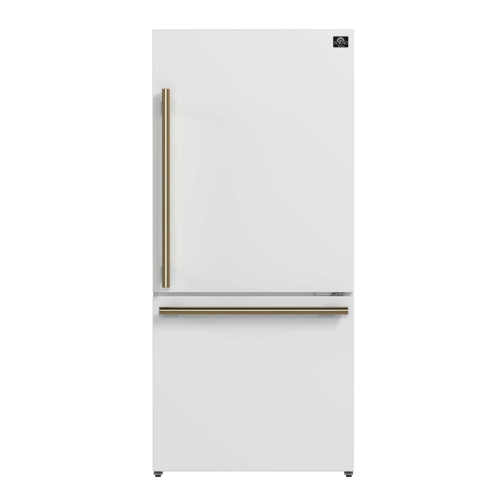 Forno Milano 2-Piece 62-Inch Freestanding Dual Bottom Freezer Refrigerator, White – 34.4 cu.ft, Touch Control, Ice Maker - Forno Appliances