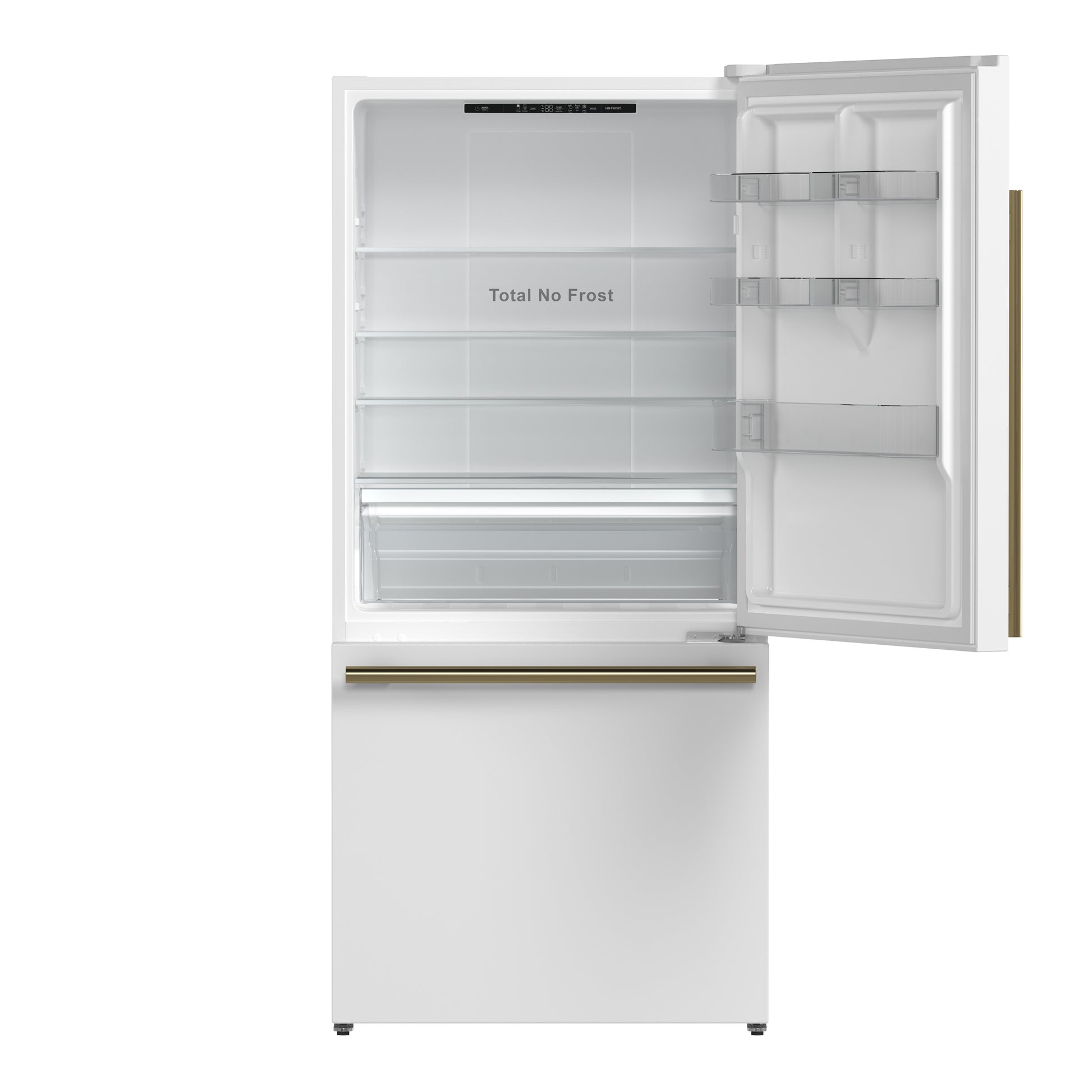 Forno Milano 2-Piece 62-Inch Freestanding Dual Bottom Freezer Refrigerator, White – 34.4 cu.ft, Touch Control, Ice Maker - Forno Appliances