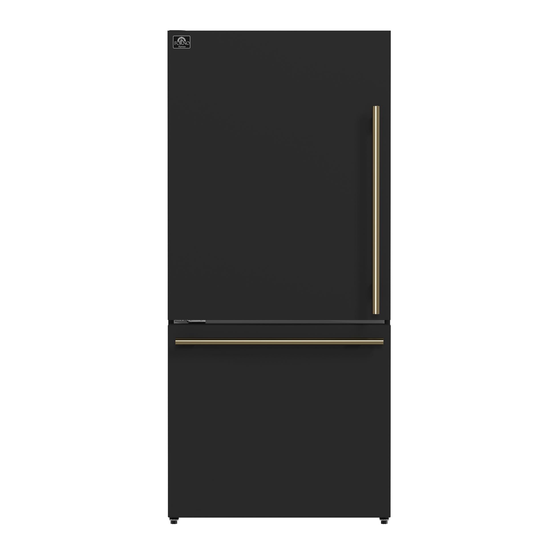 Forno Milano 2-Piece 62-Inch Freestanding Dual Bottom Freezer Refrigerator in Black – 34.4 cu.ft, Touch Control, Ice Maker - Forno Appliances