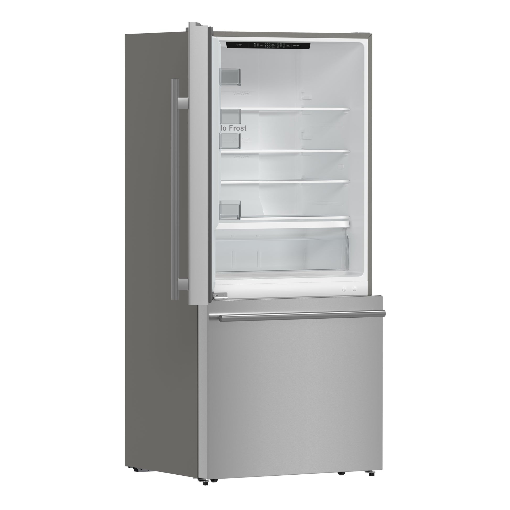 Forno Milano Espresso 31-Inch Stainless Steel Bottom Freezer Refrigerator, 17.2 cu.ft., Built-In Ice Maker, ENERGY STAR - Forno Appliances