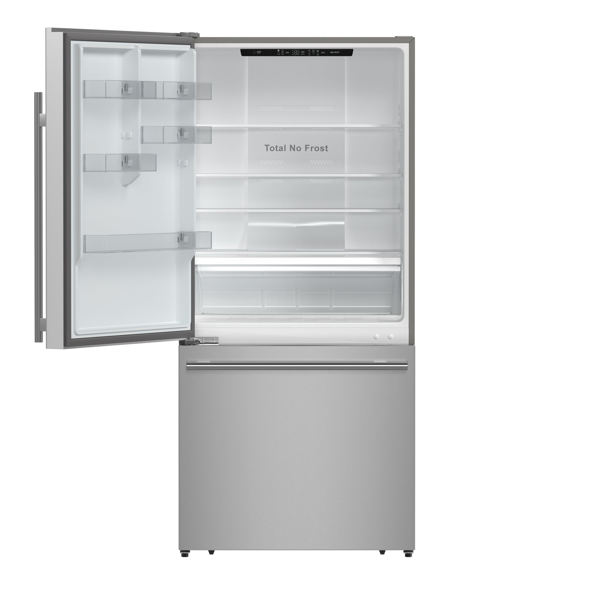Forno Milano Espresso 31-Inch Stainless Steel Bottom Freezer Refrigerator, 17.2 cu.ft., Built-In Ice Maker, ENERGY STAR - Forno Appliances
