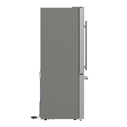 Forno Milano Espresso 31-Inch Stainless Steel Bottom Freezer Refrigerator, 17.2 cu.ft., Built-In Ice Maker, ENERGY STAR - Forno Appliances