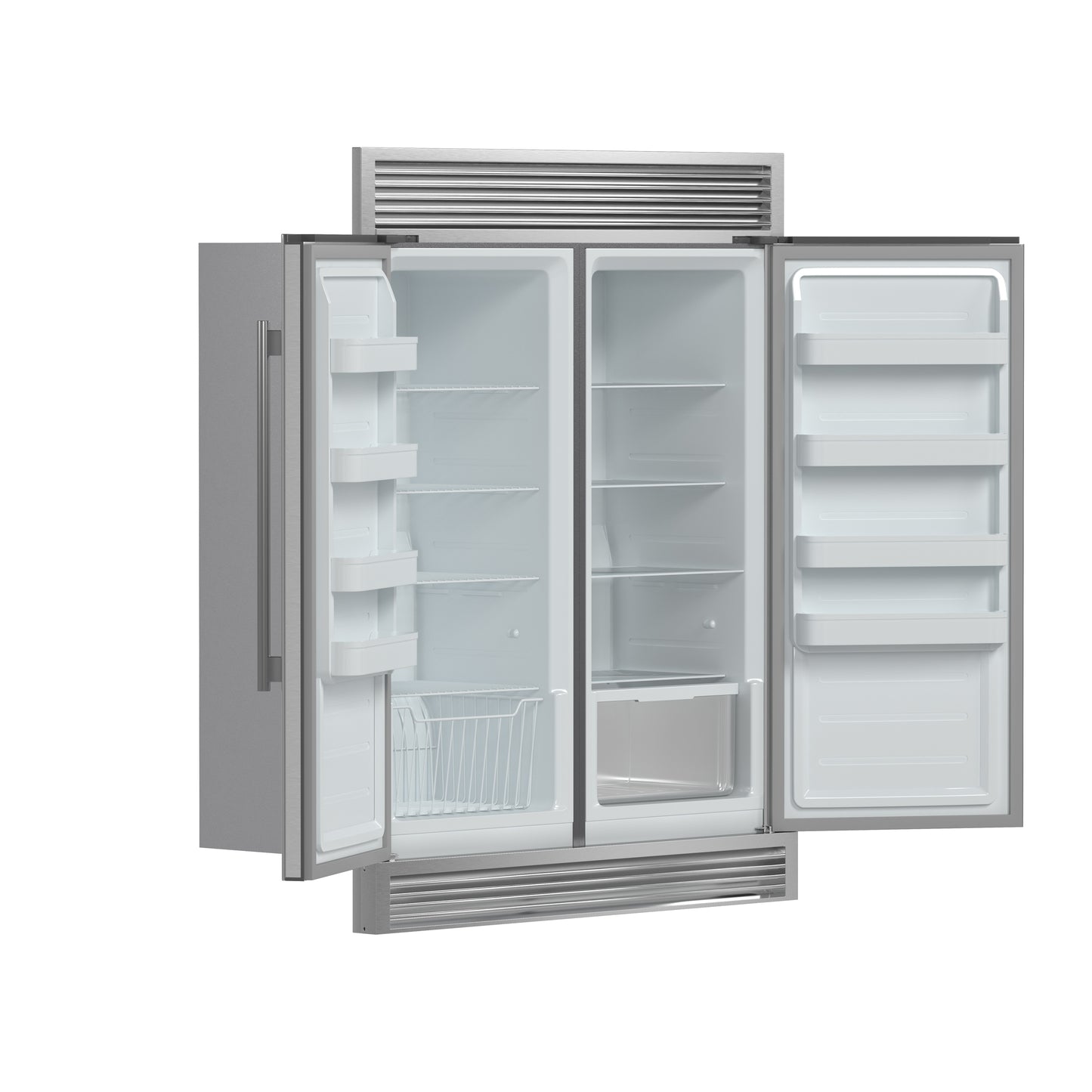 FORNO Premium 2-Piece Kitchen Bundle - Capriasca 48" Stainless Steel Range, Rizzuto 60" W. Dual Combo Convertible Refrigerator - FBDL-019-04CAUS - Forno Appliances