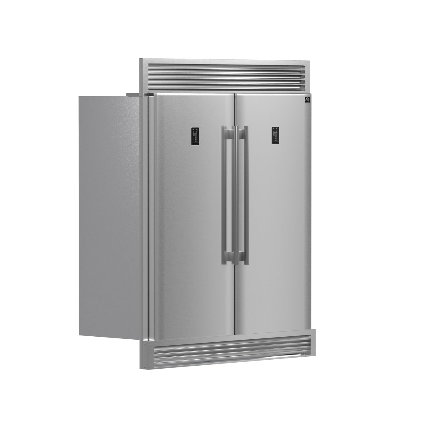 Forno Rizzuto, ensemble réfrigérateur/congélateur convertible 56 pouces, capacité totale de 27,6 cu.ft, grille décorative, certifié ENERGY STAR - Forno Appliances