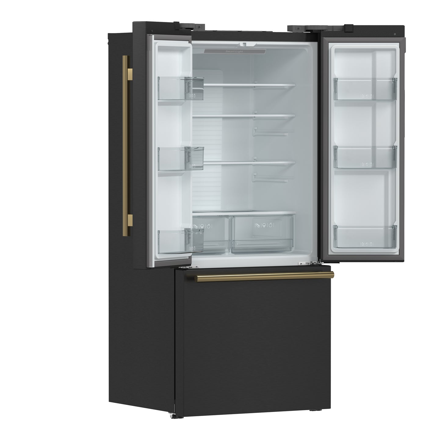 FORNO 2-Piece Black Kitchen Bundle - 30" Electric Range and 31" Bottom Freezer Refrigerator - Forno Appliances